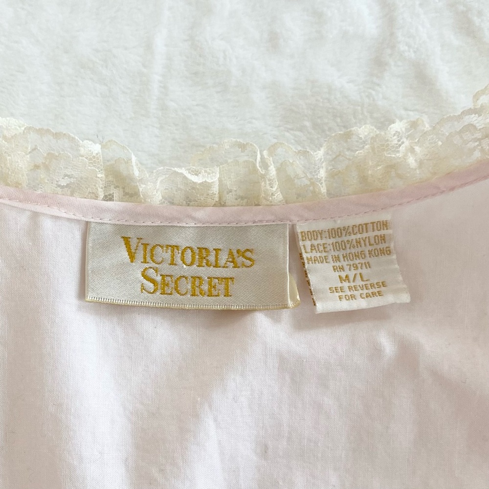 🌺SOLD🌺 Victoria’s Secret GOLD LABEL 90s Pink Prairie Maxi Gown Robe Renn Dress - Picture 3 of 9